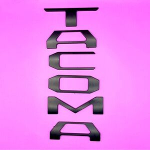 Toyota Tacoma 3D raised Tailgate Insert letters in Matte Black NWT